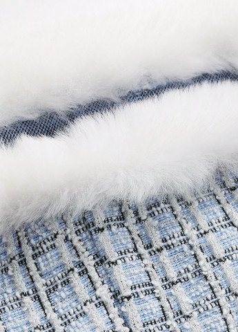 Серо-синее коктейльное, кэжуал платье клеш SHEIN в клетку