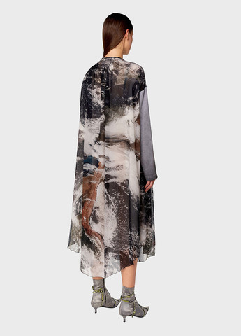Сіро-коричнева кежуал сукня а-силует Diesel з абстрактним візерунком