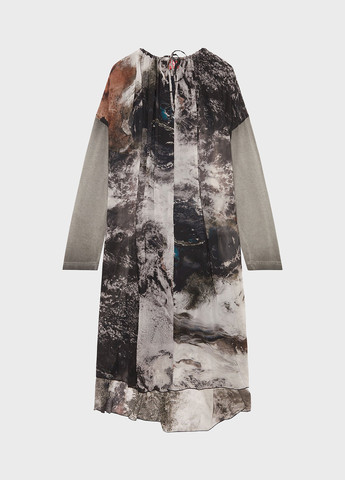 Сіро-коричнева кежуал сукня а-силует Diesel з абстрактним візерунком