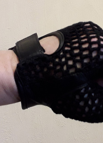 Рукавички шкіряні без пальців з в'язаним верхом (AL3003_ L) розмір L All State Leather (256365442)