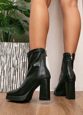 Черные демисезонная ботильоны SHEIN