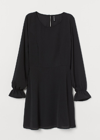 Чорна кежуал сукня кльош H&M однотонна