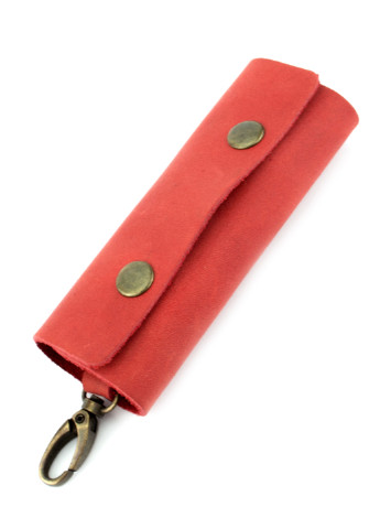 Ключниця шкіряна з карабіном HC0055 червона HandyCover (219035194)