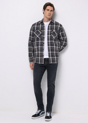 Темно-синяя кэжуал рубашка в клетку Colin's