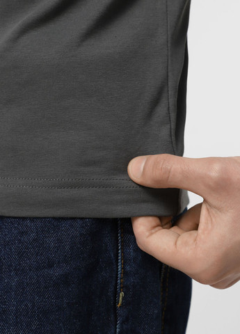 Лонгслів Promin однотонний темно-сірий кежуали бавовна