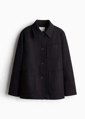 Черная демисезонная куртка куртка-пиджак H&M