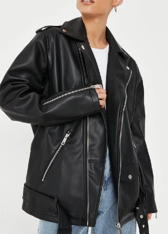 Черная демисезонная куртка Missguided