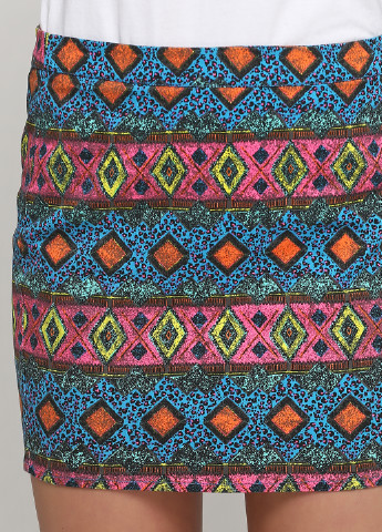 Разноцветная кэжуал с орнаментом юбка H&M карандаш