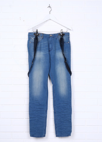 Джинси United Colors of Benetton прямі однотонні блідо-сині джинсові