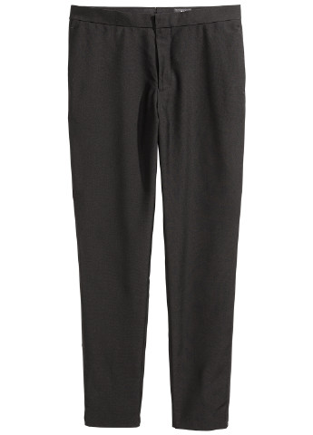 Черные классические демисезонные зауженные брюки H&M