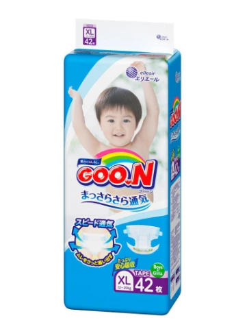 Підгузник Big XL 12-20 кг унісекс 42 шт. (843132) Goo.N (207383796)