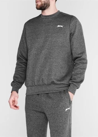 Темно-сірий світшот Slazenger меланж без декору (212351838)