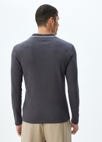 Темно-синяя футболка-поло для мужчин KOTON однотонная