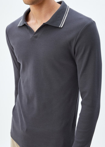 Темно-синяя футболка-поло для мужчин KOTON однотонная