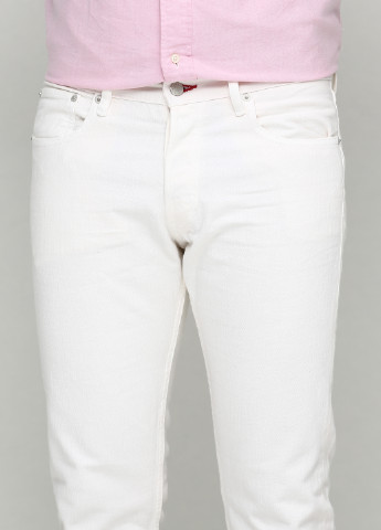 Молочные джинсовые демисезонные прямые брюки Ralph Lauren