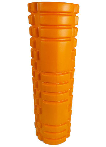 Массажный ролик Grid Roller v2.1 45 см оранжевый (роллер, валик, цилиндр) EasyFit (237657438)
