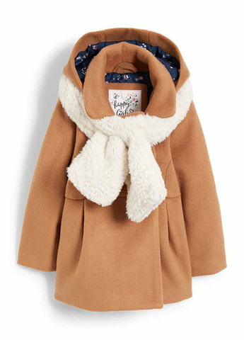 Коричневое демисезонное Пальто двубортное C&A