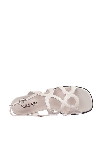 Светло-бежевые босоножки Blizzarini с ремешком с белой подошвой