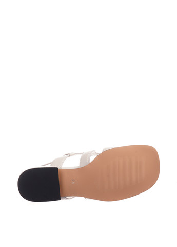 Светло-бежевые босоножки Blizzarini с ремешком с белой подошвой