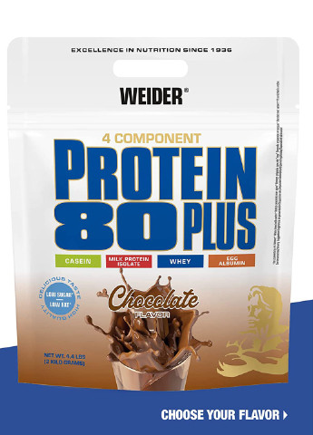 Протеїн Protein 80 Plus 2000 g (Chocolate) Weider (256143683)