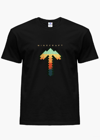 Черная демисезонная футболка детская майнкрафт (minecraft)(9224-1169) MobiPrint