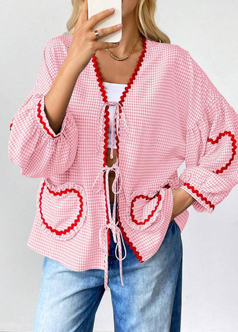 Комбинированная блуза SHEIN