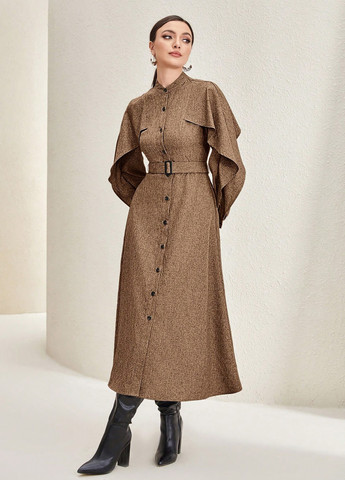 Коричнева кежуал сукня кльош SHEIN меланжева