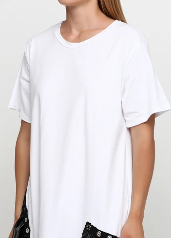Белое кэжуал платье платье-футболка New Collection однотонное