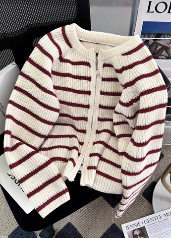 Бордовый демисезонный кардиган SHEIN