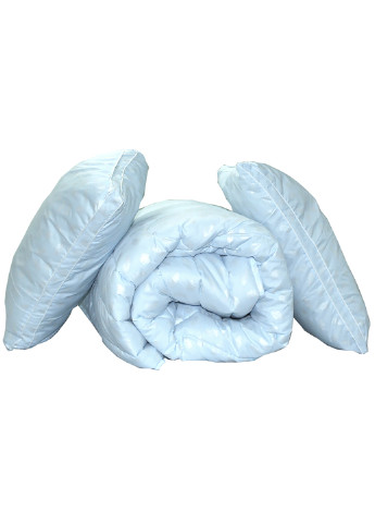 Комплект одеяло лебяжий пух "Голубое" двуспальное + 2 подушки 50х70 см Tag (250608787)