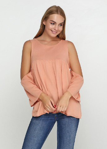 Персиковая летняя блуза Zara
