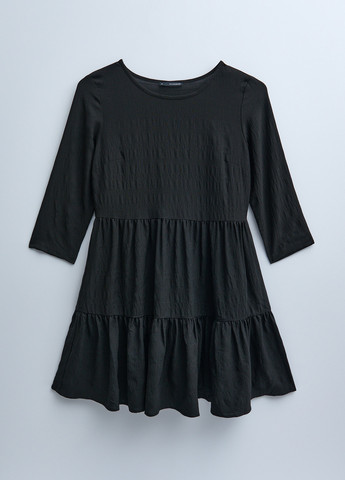 Чорна кежуал сукня кльош House однотонна