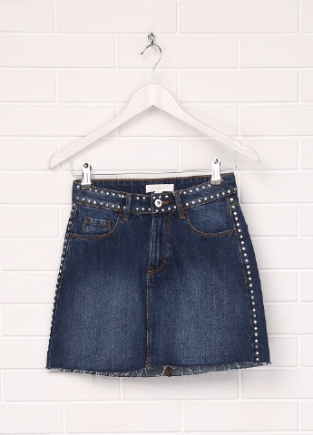 Джинсовая джинсовая однотонная юбка Springfield мини