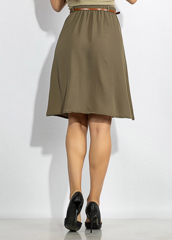 Оливковая (хаки) кэжуал однотонная юбка Time of Style