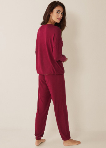 Бордовая всесезон пижама (лонслив, брюки) лонгслив + брюки Women'secret