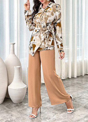 Комбінований демісезонний комплект (блуза, штани) SHEIN