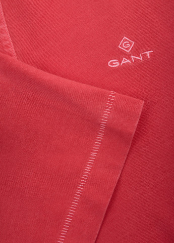 Малиновая футболка-поло для мужчин Gant однотонная