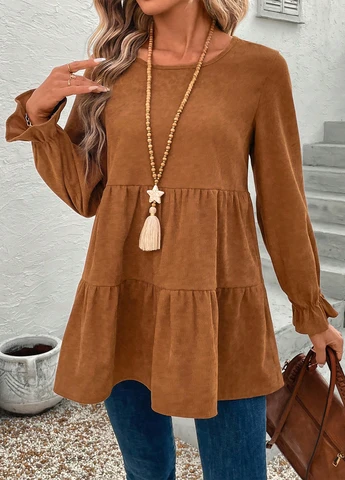Хакі блуза SHEIN