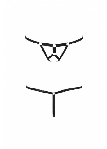 Трусики стринги из стреп ARMANDA THONG black L/XL - Passion Exclusive ADDICTION (255459659)