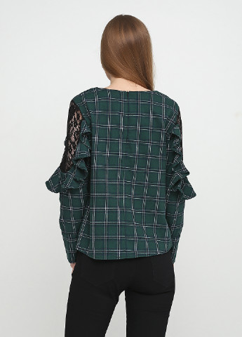 Темно-зеленая демисезонная блуза Paccia