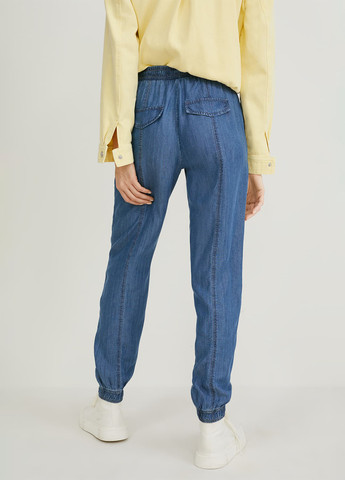 Синие джинсовые летние джоггеры брюки C&A