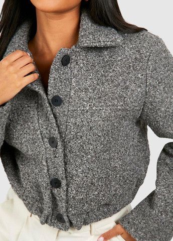 Серая демисезонная куртка Boohoo