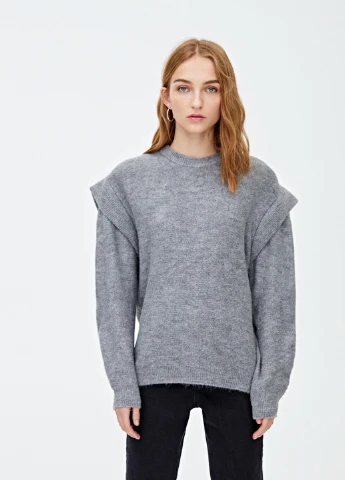 Серый демисезонный джемпер джемпер Pull & Bear