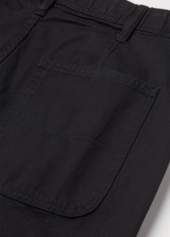 Черные кэжуал демисезонные прямые, чиносы брюки H&M