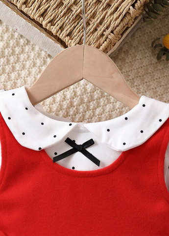 Красный летний комплект (лонгслив, сарафан) SHEIN