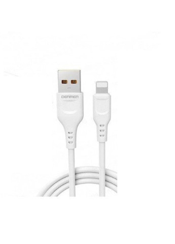 Мережевий зарядний пристрій Denmen DC05L + кабель Lightning USB 2.4A Білий No Brand (255916040)