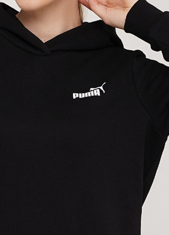 Черное спортивное платье платье-худи Puma с логотипом