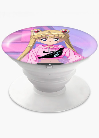 Попсокет (Popsockets) держатель для смартфона Сейлор Мун (Sailor Moon) (8754-2927) Черный MobiPrint (229014771)