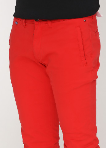 Красные кэжуал демисезонные зауженные брюки Tommy Hilfiger