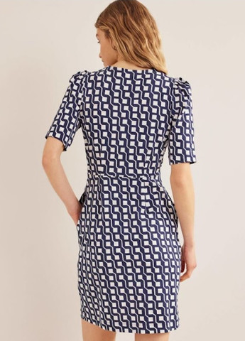 Комбинированное кэжуал платье футляр Boden с абстрактным узором